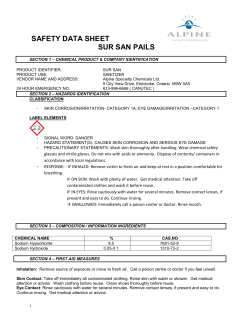 Sur San Pails - Alpine Specialty Chemicals Ltd.