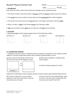 Nuclear Physics Practice Test