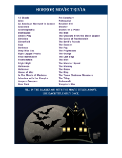 Horor Movie Trivia - Perfect Party Games