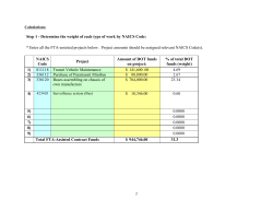 Step 1 - Determine the weight of each type of work by NAICS Code