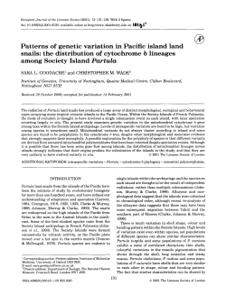 Patterns of genetic variation in Pacific island land