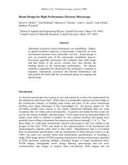 Room Design for High Performance Electron Microscopy
