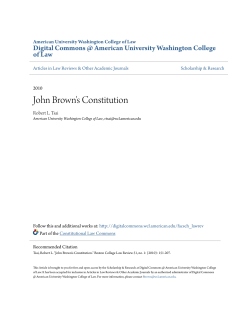 John Brown`s Constitution