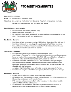 PTO Meeting Minutes - Trinity Elementary School
