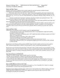 Lecture Notes - Integrative Biology - University of California, Berkeley