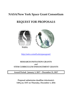NY Space Grant Faculty Grants RFP
