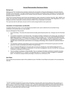 Annual Remuneration Disclosure Notice