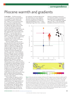 Pliocene warmth and gradients