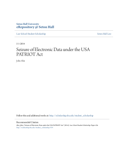 Seizure of Electronic Data under the USA PATRIOT Act
