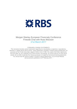 Morgan Stanley European Financials Conference Fireside Chat with