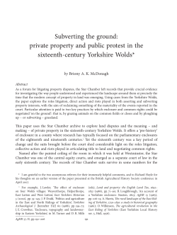 Subverting the ground - British Agricultural History Society