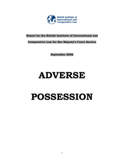 ADVERSE POSSESSION