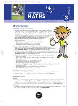 Maths - Learning GAA