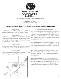 Directions to the Spartanburg Community College Central Campus