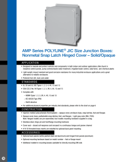 Nonmetal Snap Latch Hinged Cover