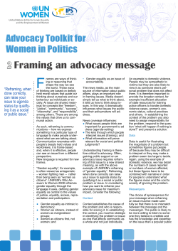Framing an advocacy message