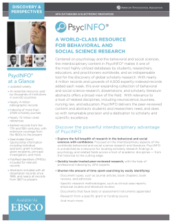 PsycINFO Flyer
