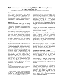 High accuracy speed measurement using GPS