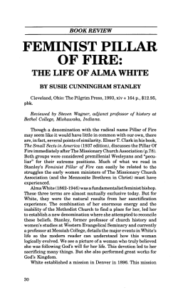Book reviw of Feminist pillar of fire: the life of Alma