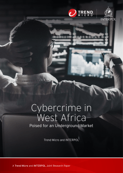 Cybercrime in West Africa: Poised for an Underground