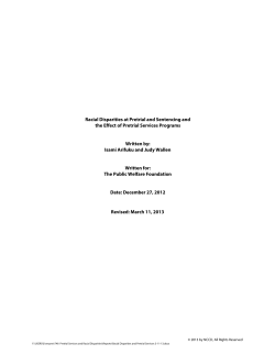 Racial Disparities at Pretrial and Sentencing and the Effect of
