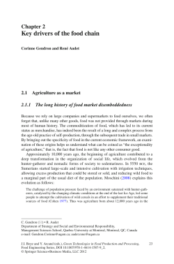 Key drivers of the food chain