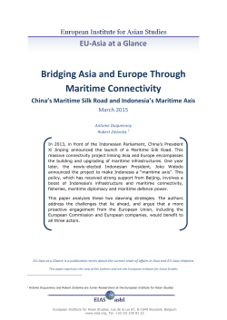 Bridging Asia and Europe Through Maritime Connectivity