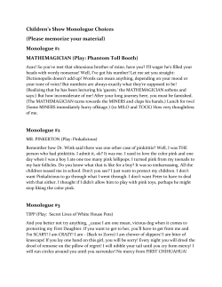Children`s Show Audition Monologues