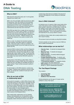DNA Testing - DNA Clinics