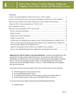 (HAL) Account and Purchasing a Licence