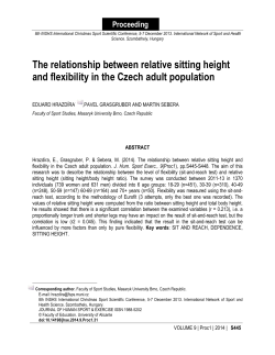 The relationship between relative sitting height and flexibility in the