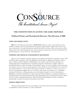 Political Parties and Presidential Electors: The Election
