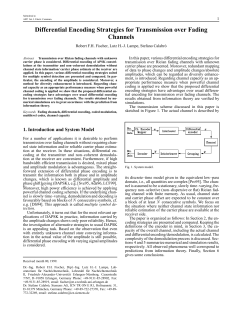Differential Encoding Strategies for Transmission