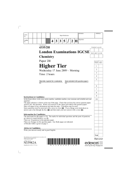 Question paper - Paper 2H - June 2009