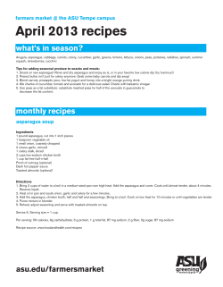 April 2013 recipes - ASU Students Site