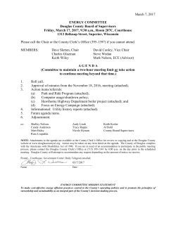 March 7, 2017 ENERGY COMMITTEE Douglas County Board of