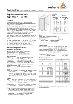 Tap Position Interface Type REG-F ` D2 B2`