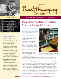 Hemingway Newsletter_