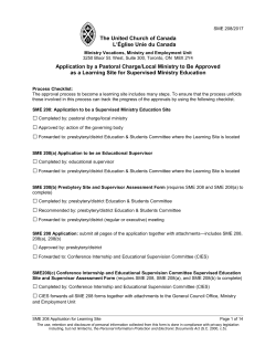 SME 208 - The United Church of Canada