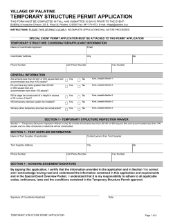 temporary structure permit application