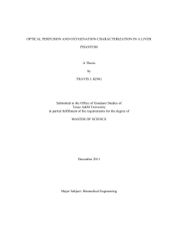 OPTICAL PERFUSION AND OXYGENATION CHARACTERIZATION
