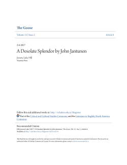 A Desolate Splendor by John Jantunen