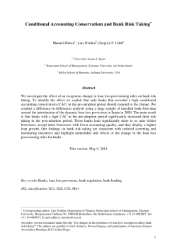 Conditional Accounting Conservatism and Bank Risk Taking