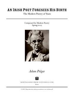 an irish poet foresees his birth