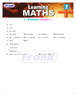 7 &ndash; Geometry: Worksheet-7.1