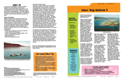 Lesson Six: Water Body Salinities II