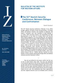 The 52nd Munich Security Conference: Between