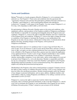 terms and conditions of Balance Rewards