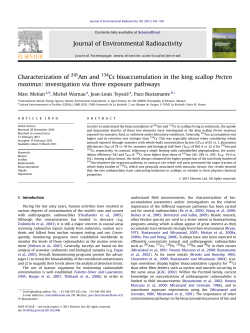 Characterization of 241Am and 134Cs bioaccumulation in the king