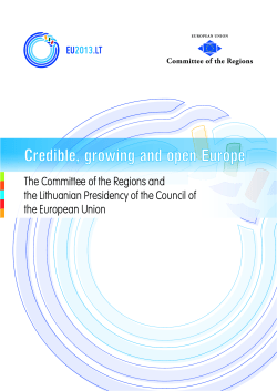 Credible, growing and open Europe